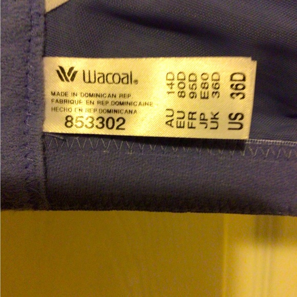 WACOAL - Lindsay Contour Sport Underwire Bra -Size 36D - Picture 5 of 9